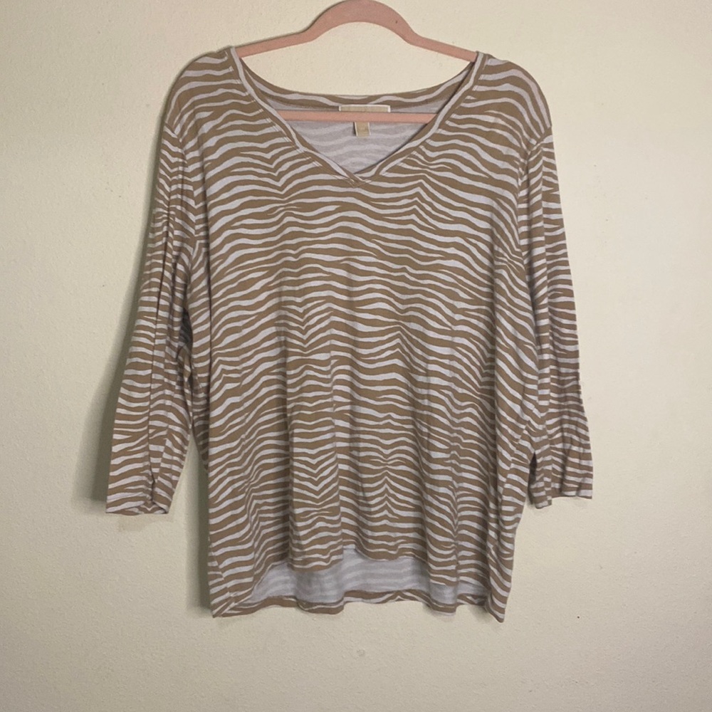 Plus size Michael Kors zebra print shirt !